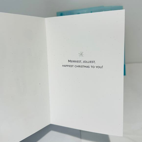 10 pack Hallmark Glitter Christmas Holiday Cards and 5 White Envelopes - Picture 4 of 5